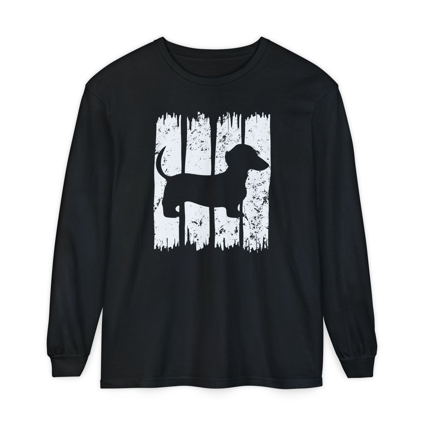Dachshund Down Stroke Long Sleeve T-Shirt