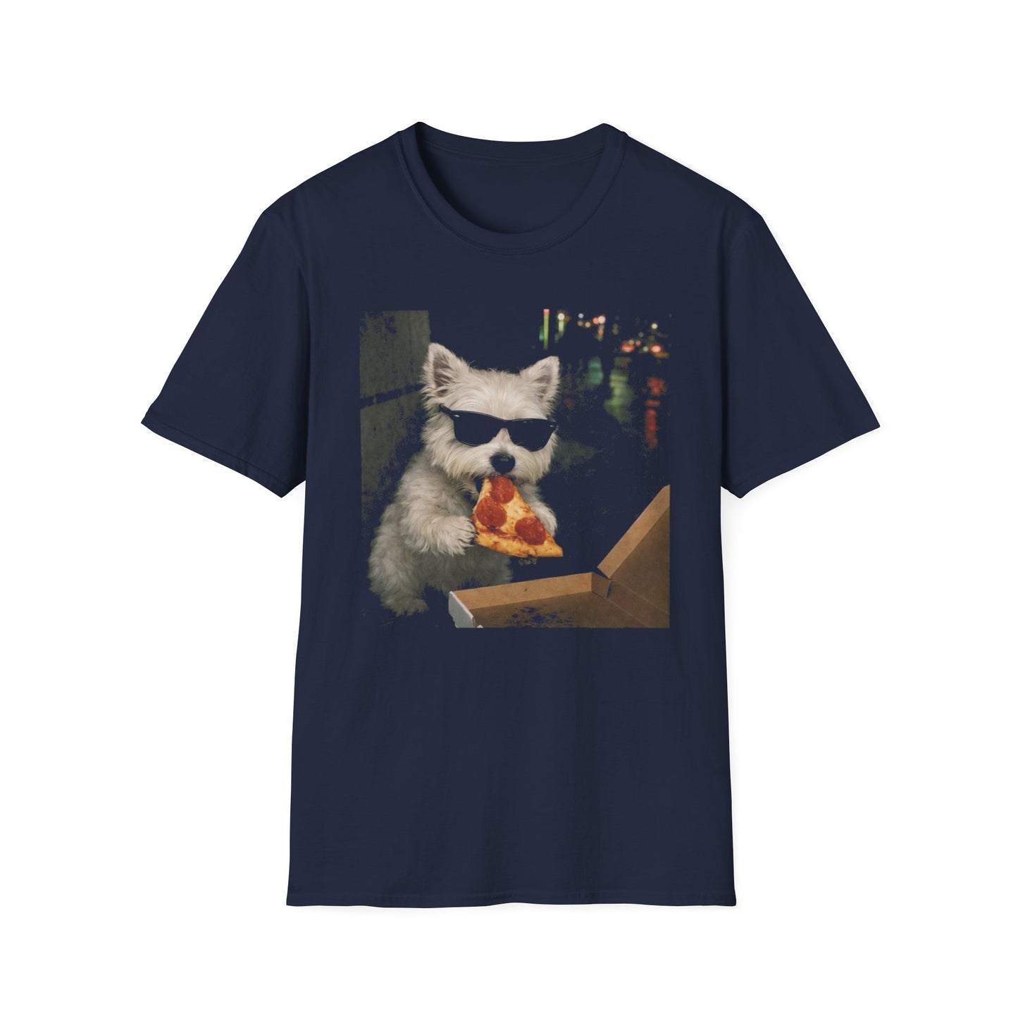 Westie Enjoying Pizza Tee