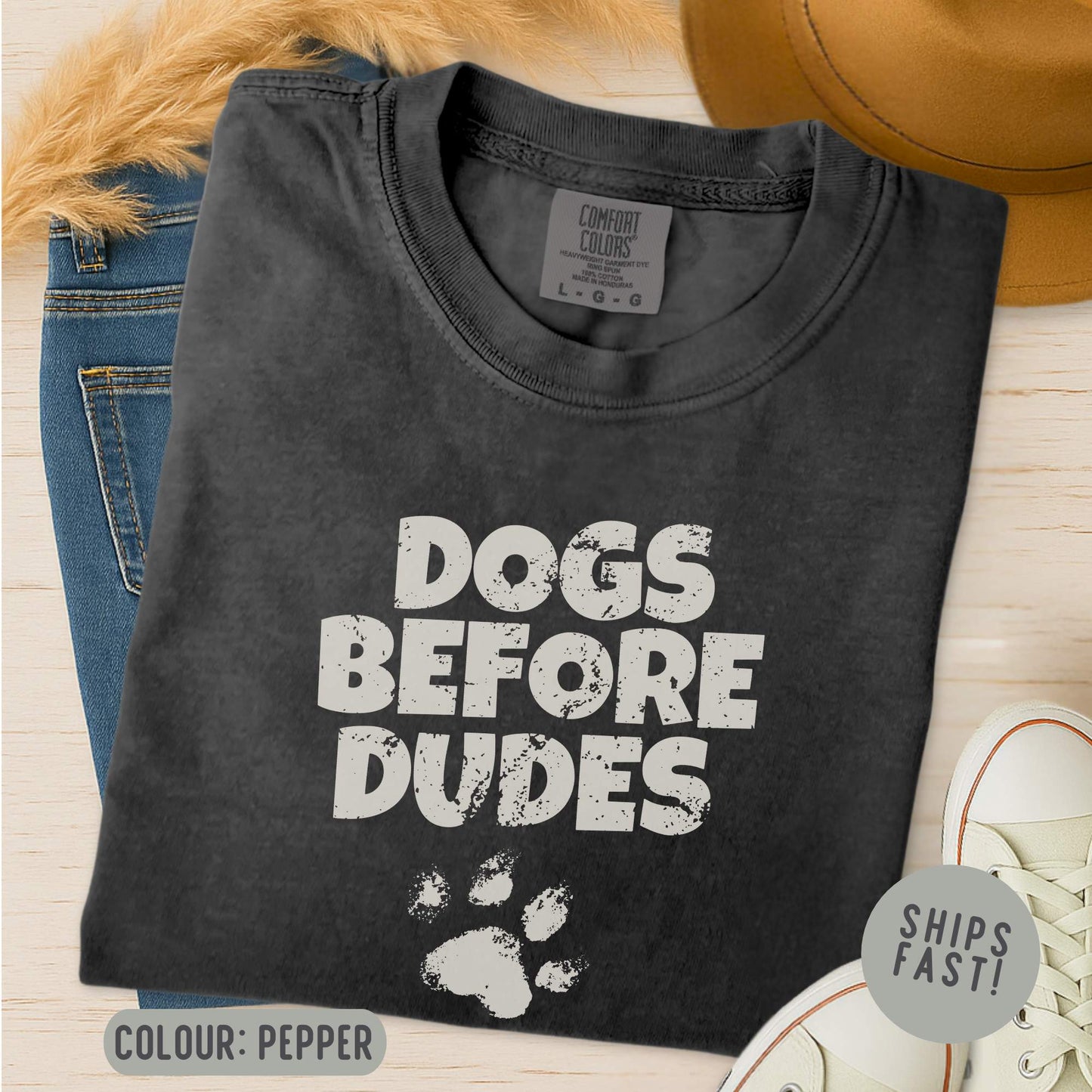 Comfort Color Dogs Before Dudes T-Shirt