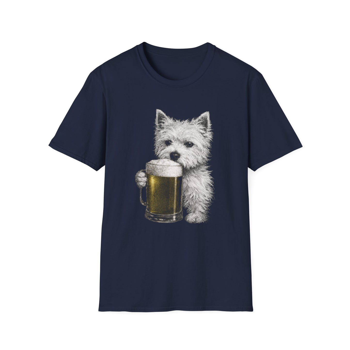Westie With Beer Tee