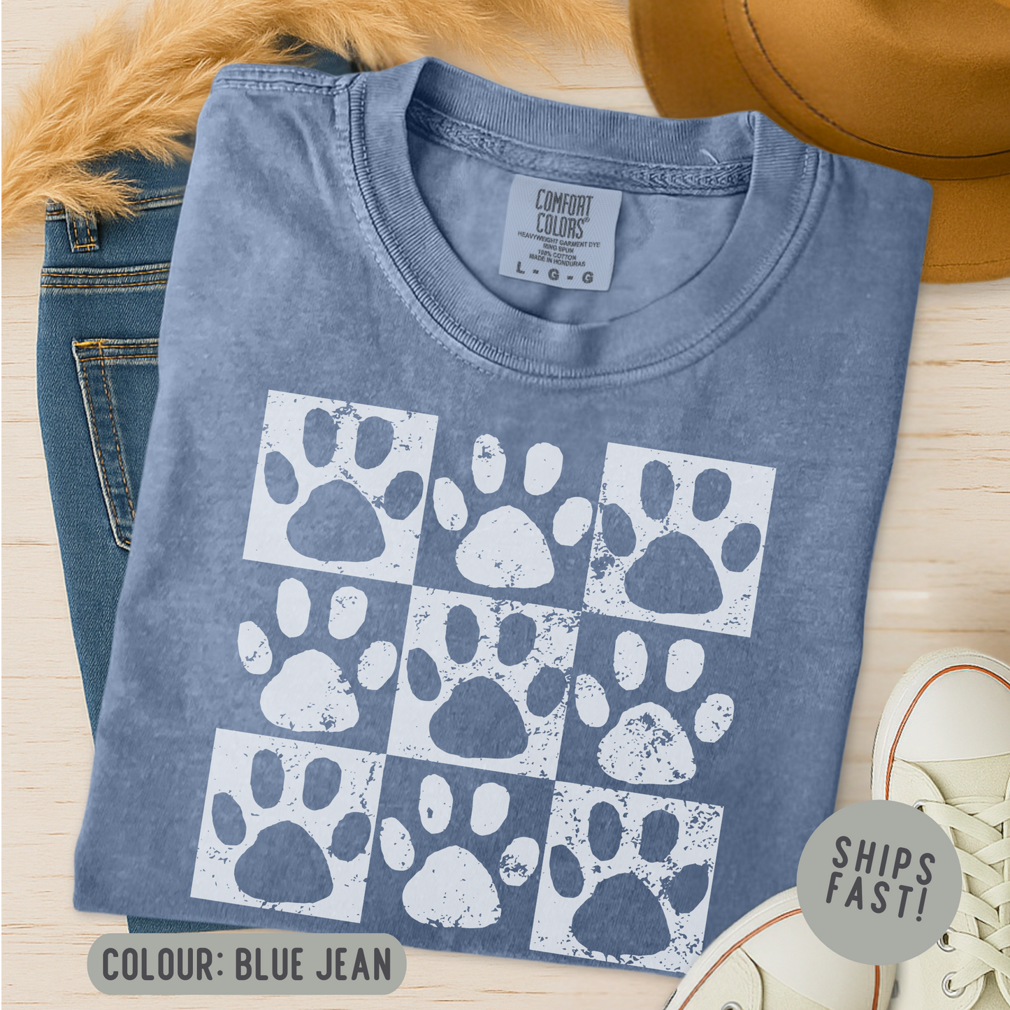 Comfort Colors® Paw Print T-Shirt
