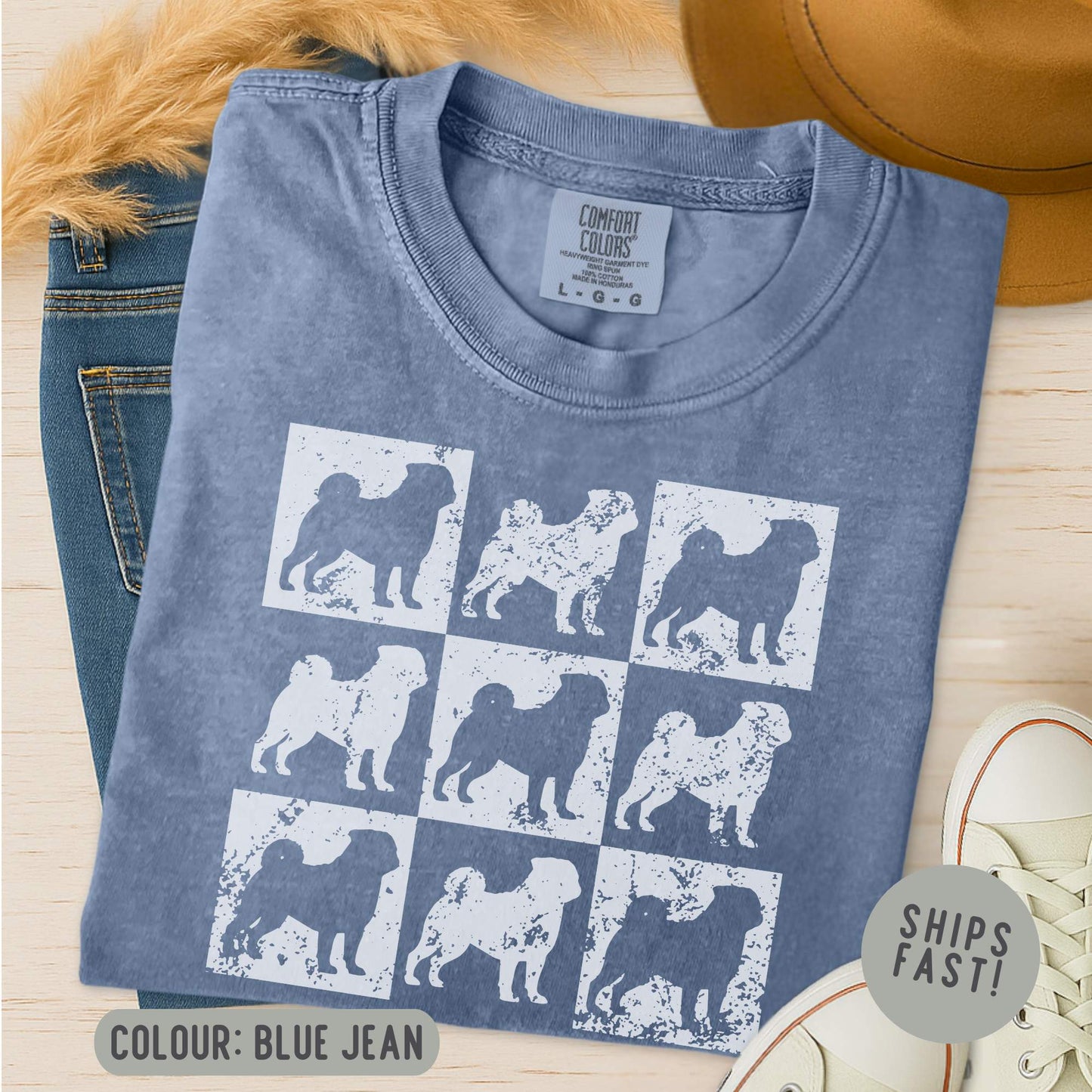 Comfort Color Pug T-Shirt