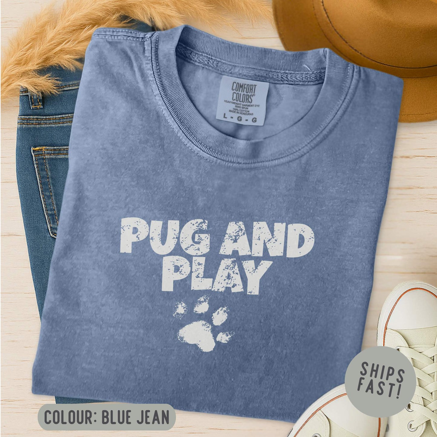 Comfort Colors Pug and Play T-Shirt