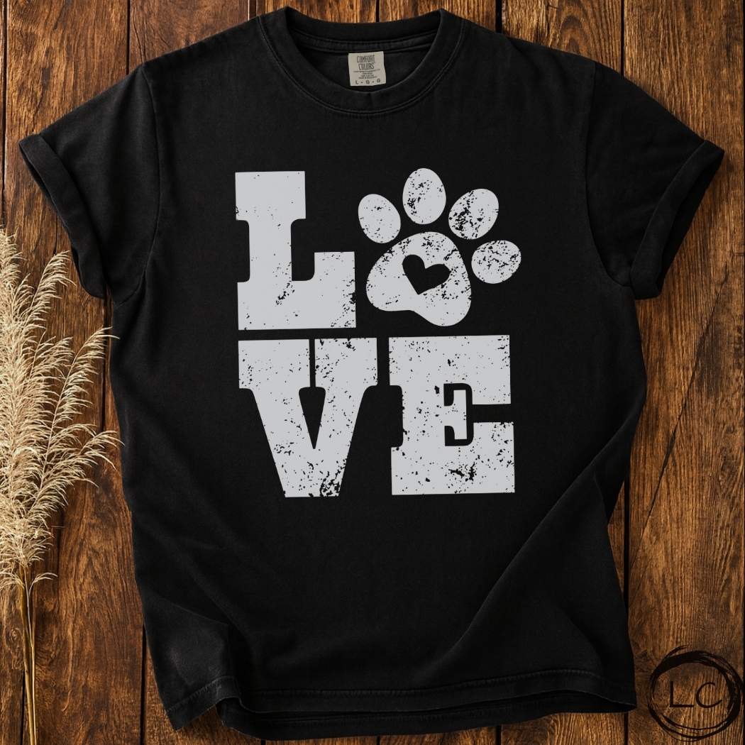Love Paw Print Block T-Shirt