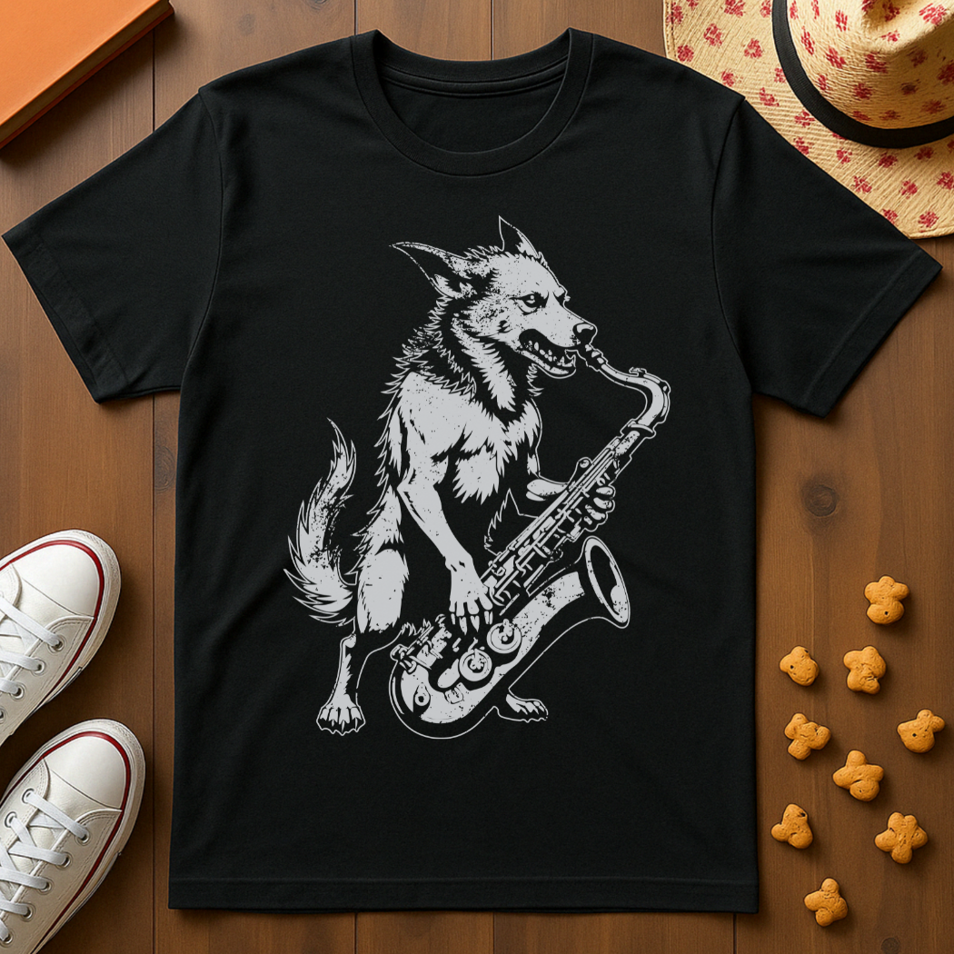 Dog Playing Saxophone T-Shirt
