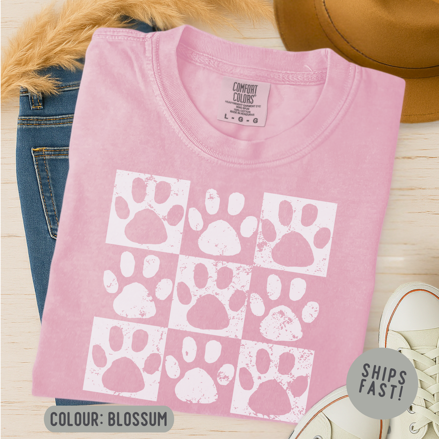 Comfort Colors® Paw Print T-Shirt