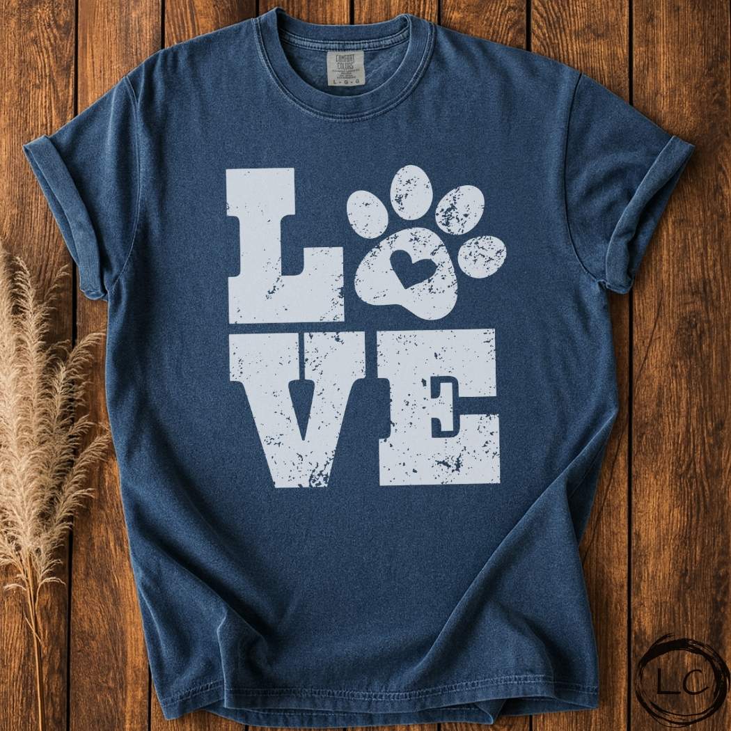 Love Paw Print Block T-Shirt
