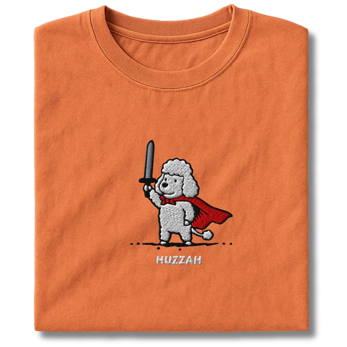 Embroidered Poodle Huzzah T-Shirt
