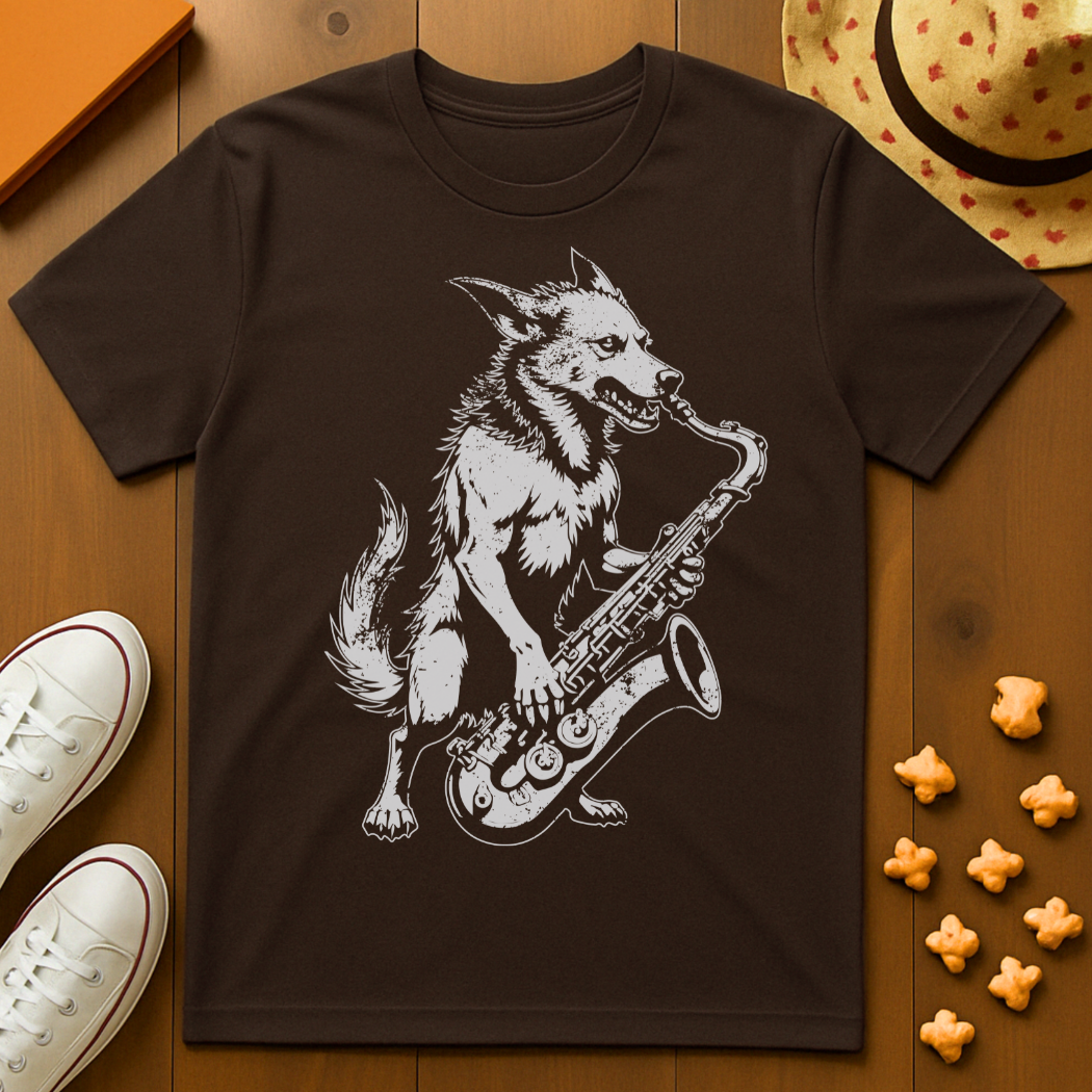 Dog Playing Saxophone T-Shirt