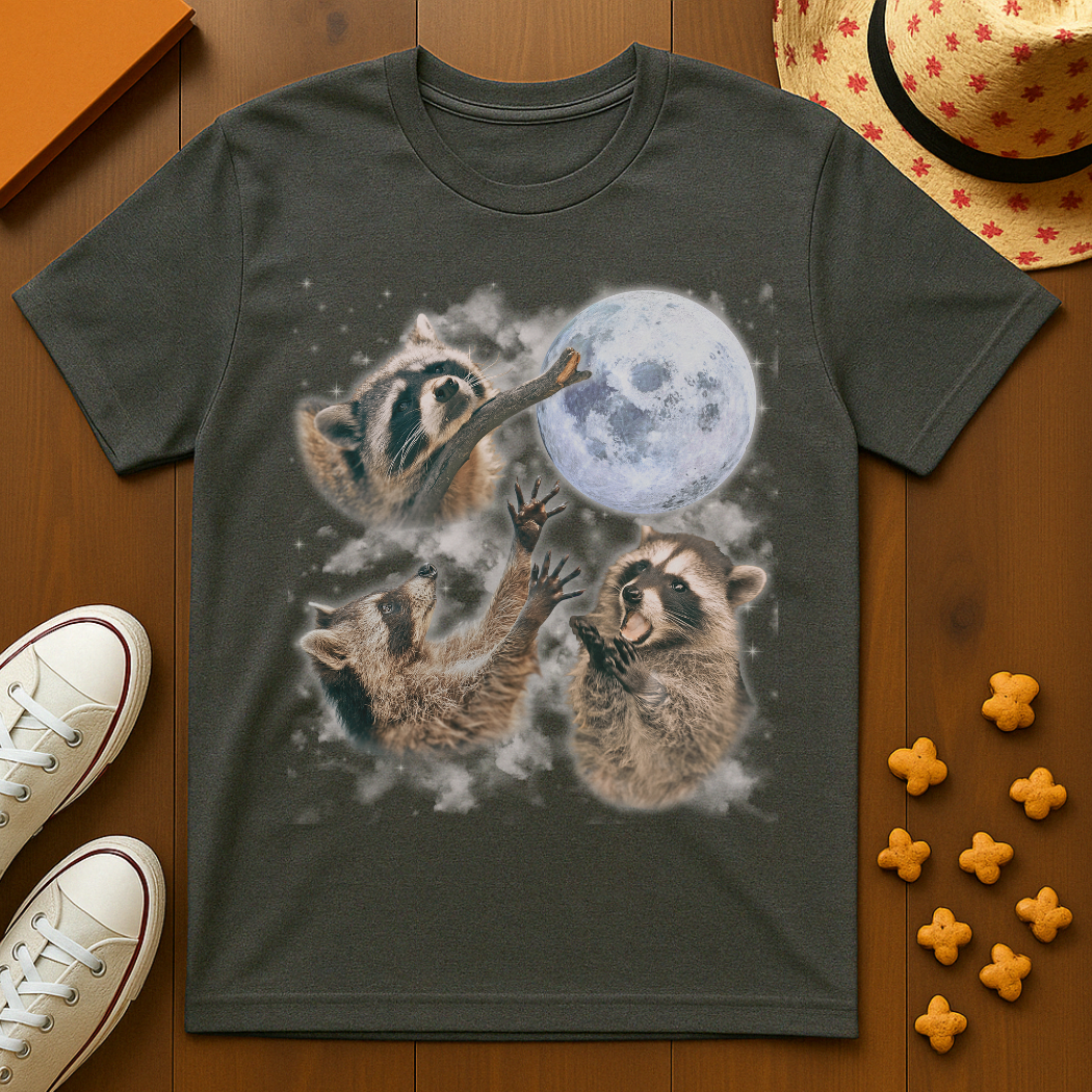 Three Racoon Moon T-Shirt