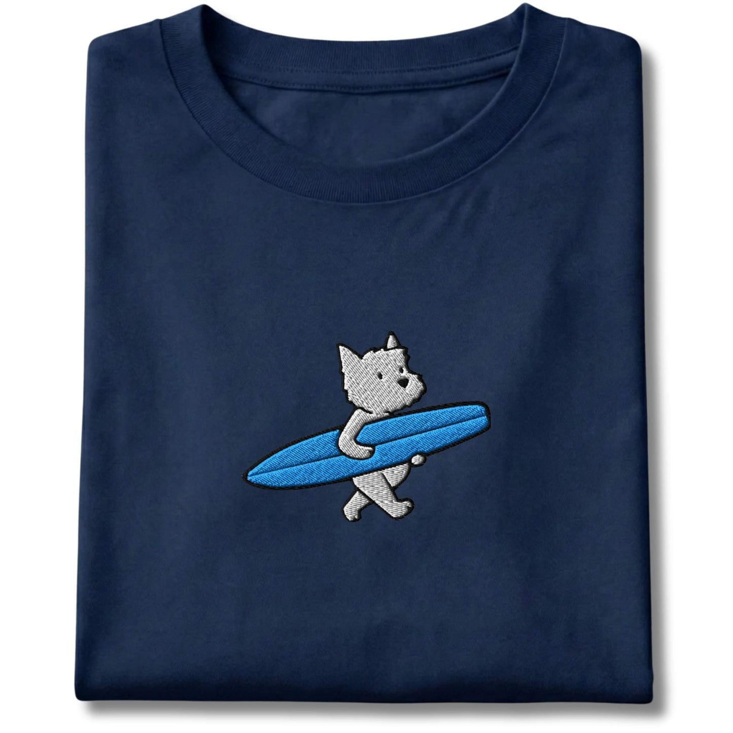 Embroidered Westie Surfer Tee