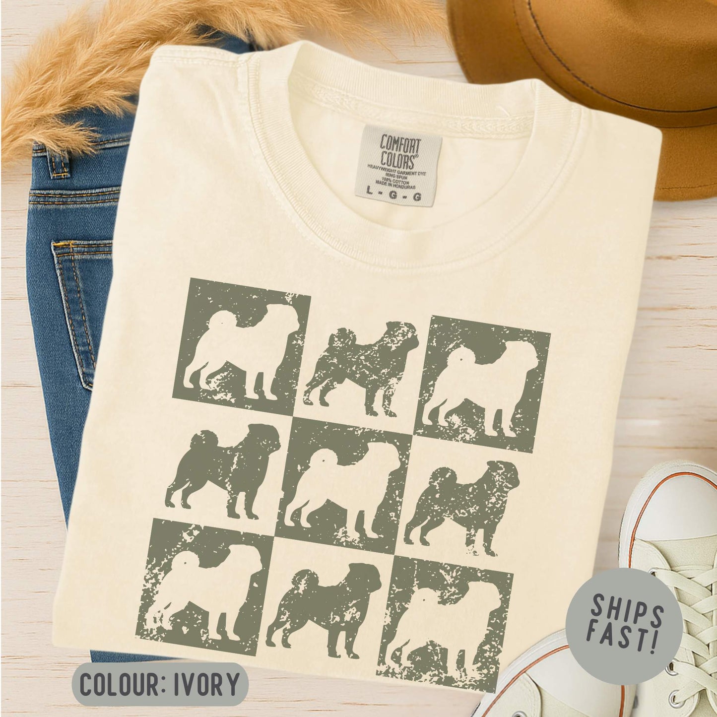 Comfort Color Pug T-Shirt