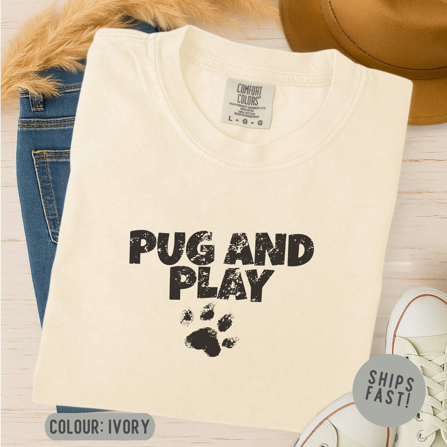 Comfort Colors Pug and Play T-Shirt