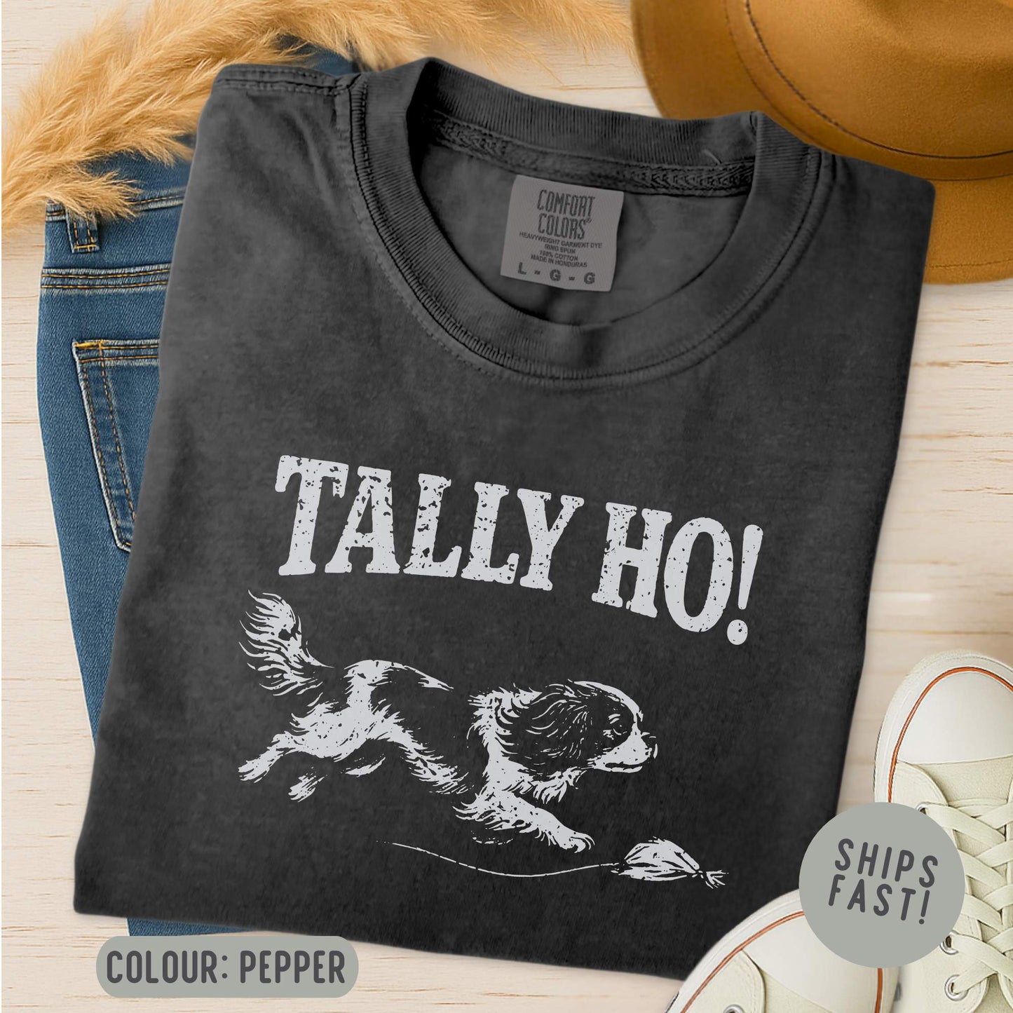 Cavalier King Charles Spaniel Running FastCAT T-Shirt