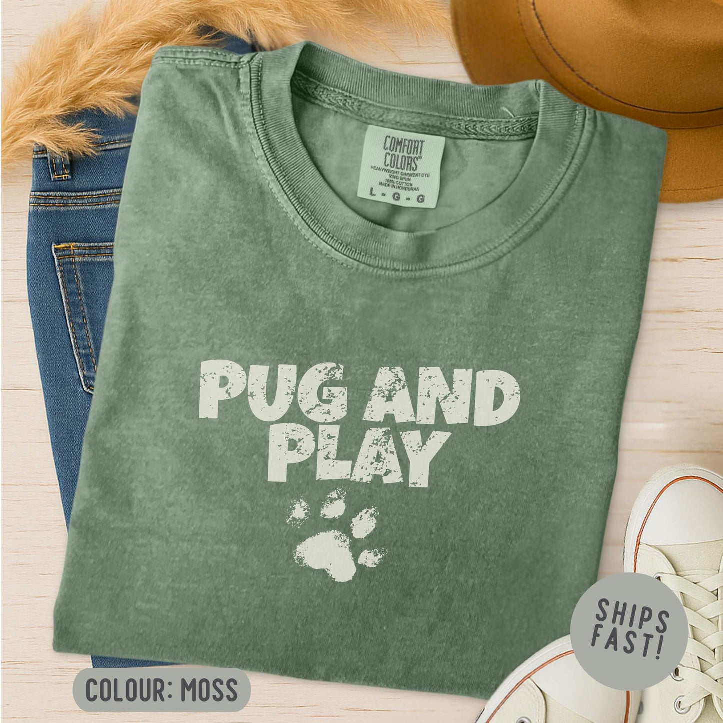 Comfort Colors Pug and Play T-Shirt