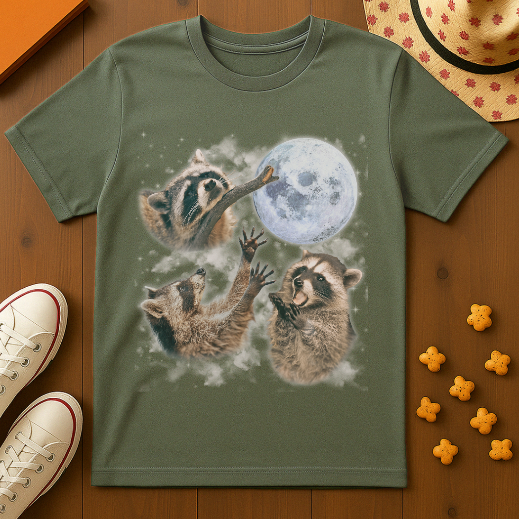 Three Racoon Moon T-Shirt