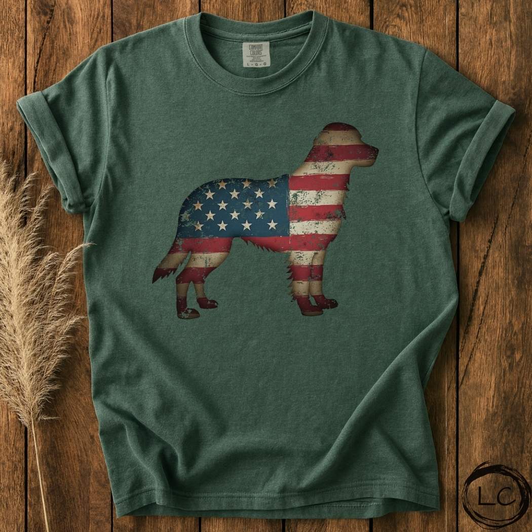 Patriotic Golden Retriever T-Shirt