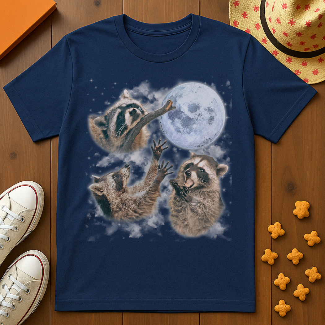 Three Racoon Moon T-Shirt
