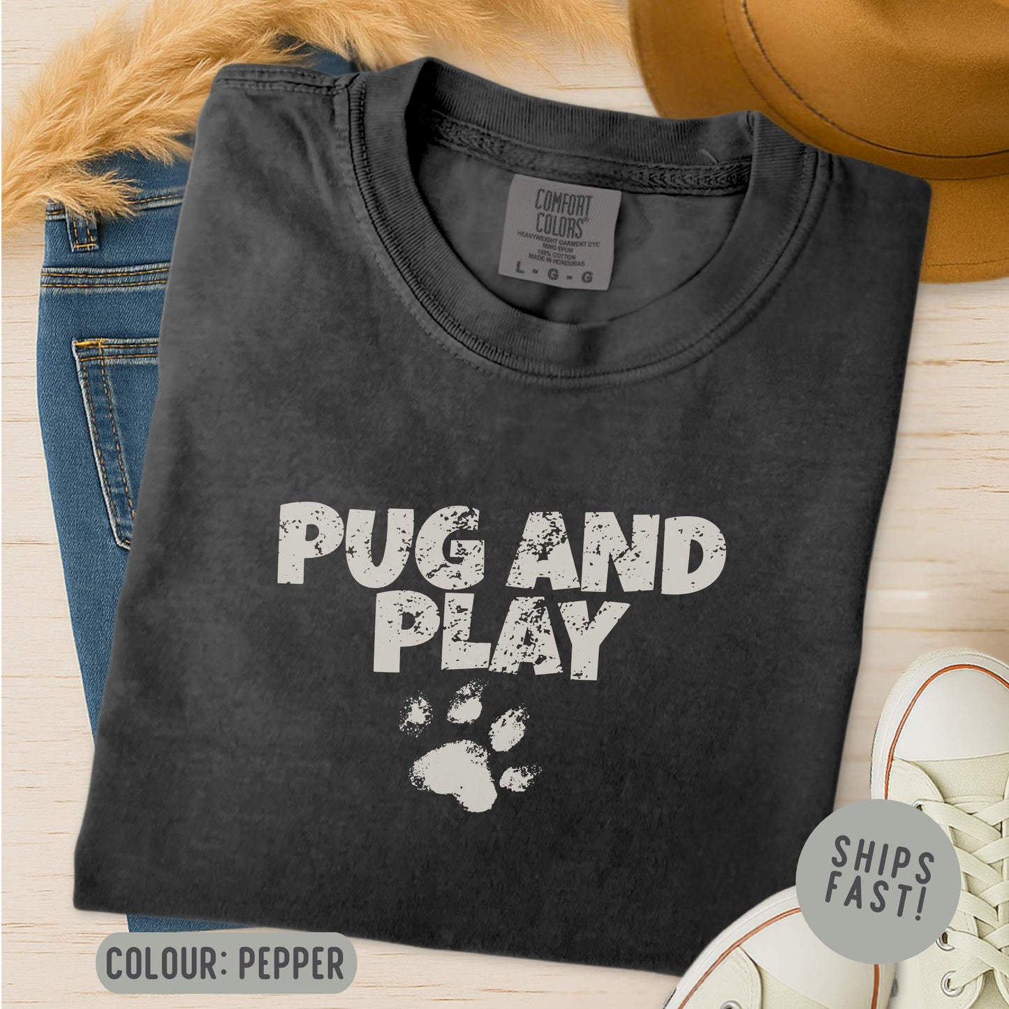 Comfort Colors Pug and Play T-Shirt
