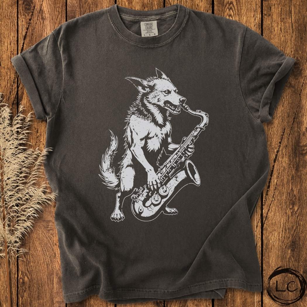 Dog Playing Saxophone T-Shirt