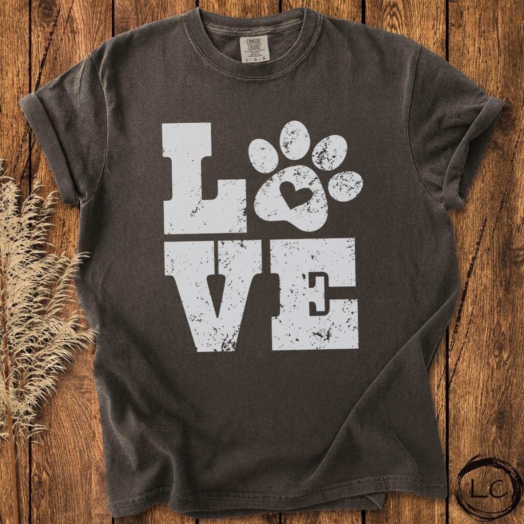 Love Paw Print Block T-Shirt