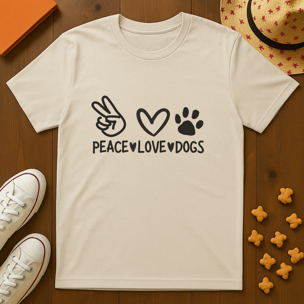 Peace,Love,Dogs T-Shirt