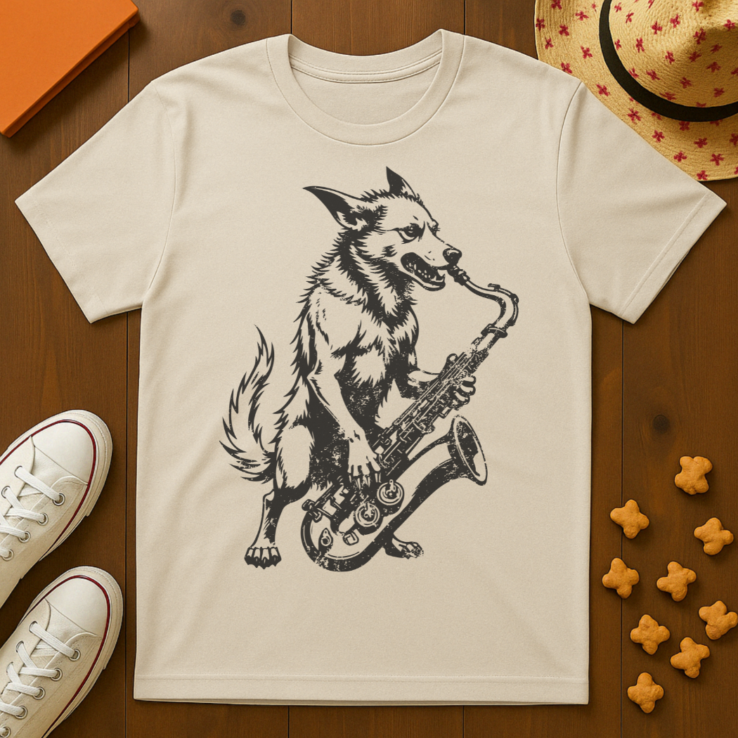 Dog Playing Saxophone T-Shirt