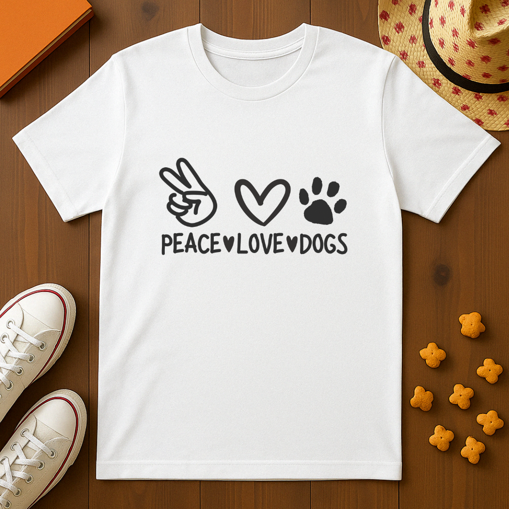 Peace,Love,Dogs T-Shirt