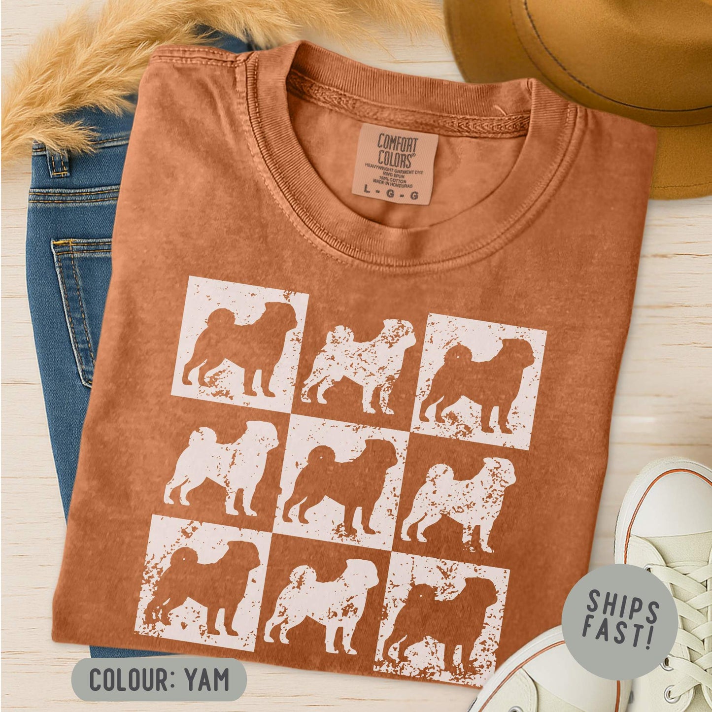 Comfort Color Pug T-Shirt