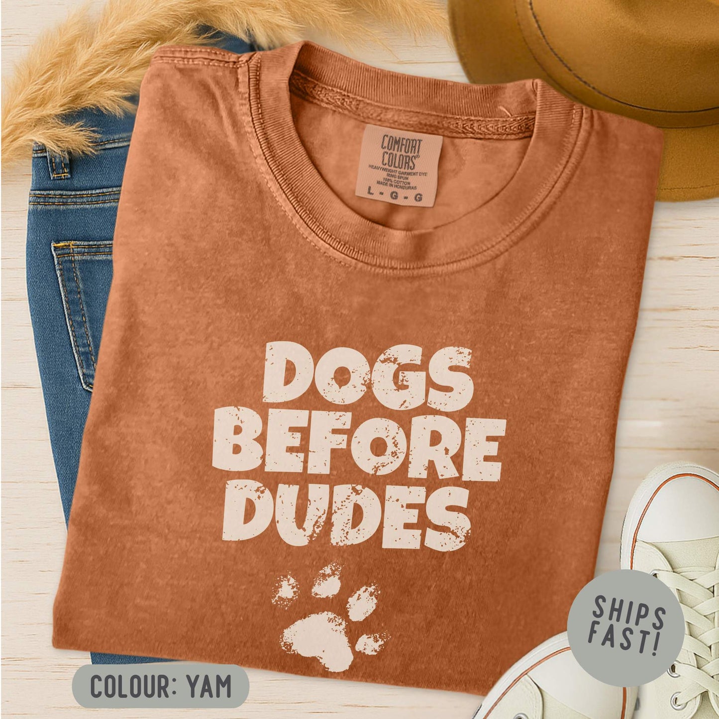 Comfort Color Dogs Before Dudes T-Shirt