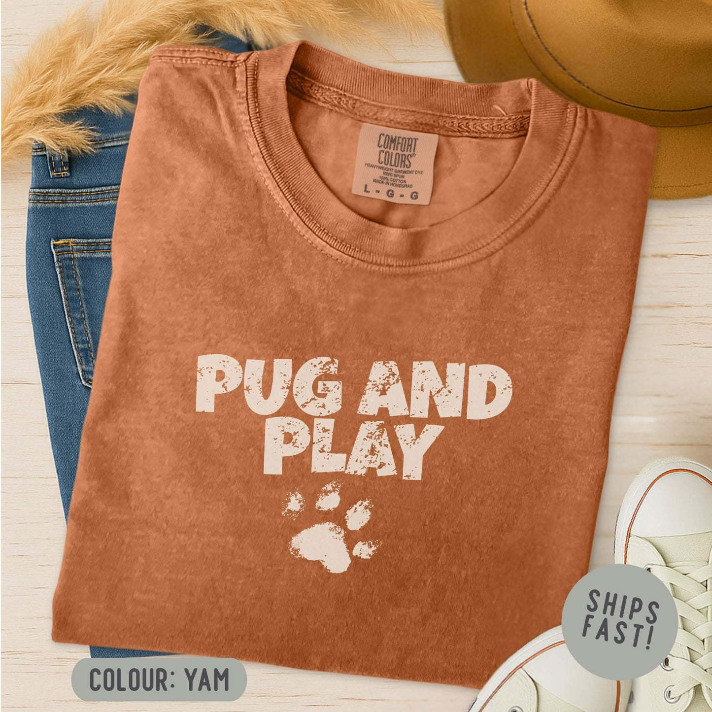Comfort Colors Pug and Play T-Shirt