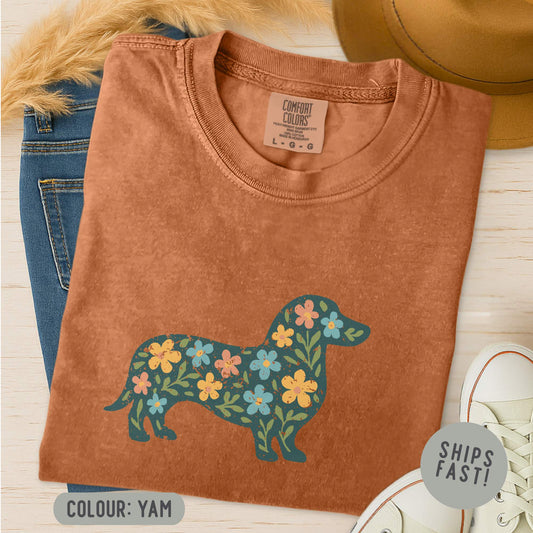 Flower Dachshund T-Shirt