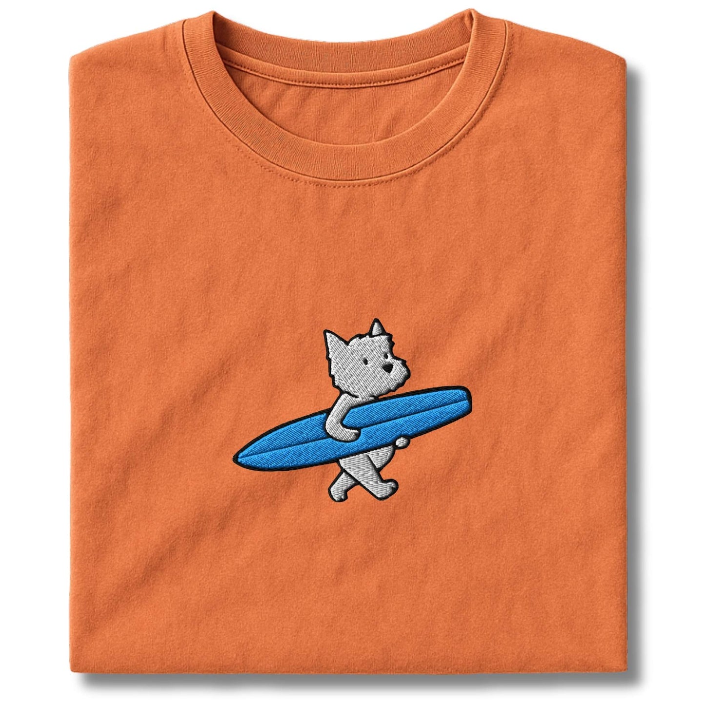 Embroidered Westie Surfer T-Shirt