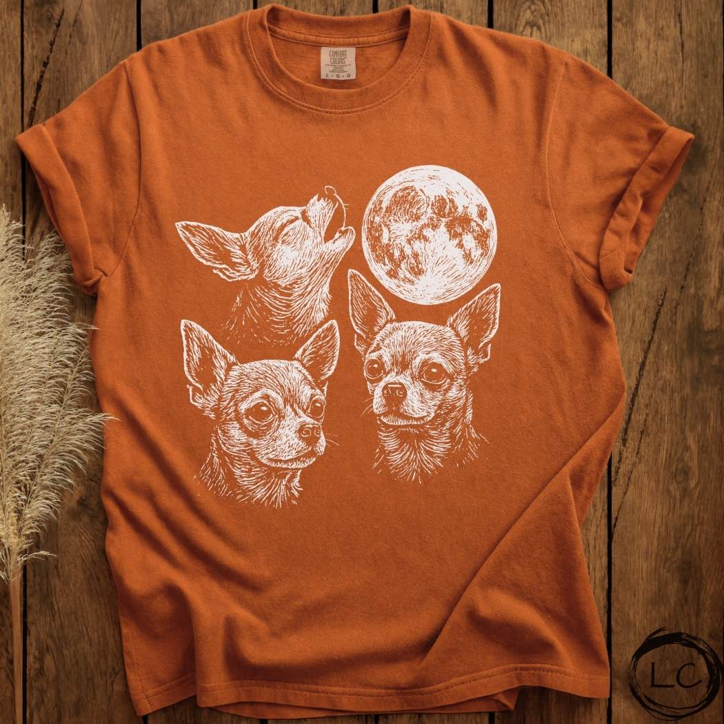 Three Chihuahua Moon T-Shirt