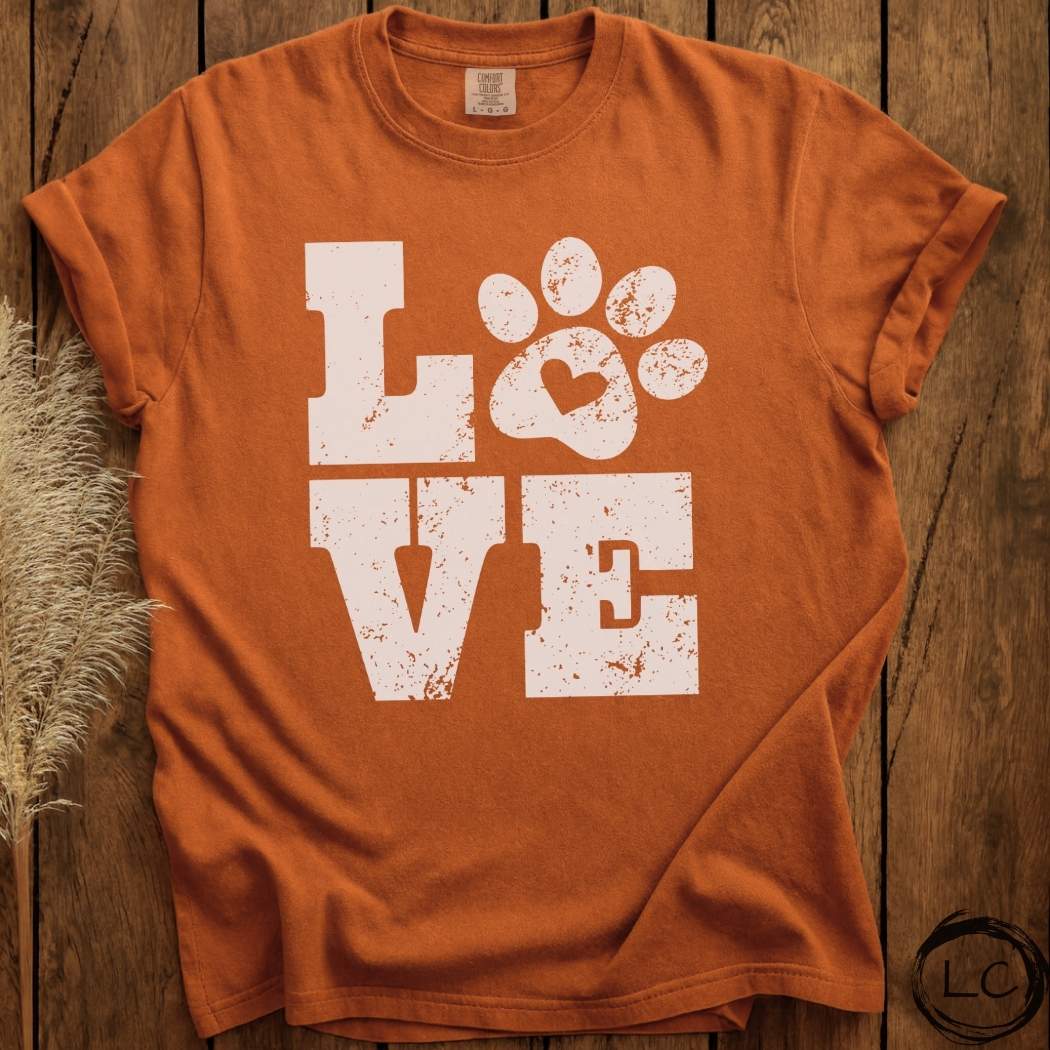 Love Paw Print Block T-Shirt