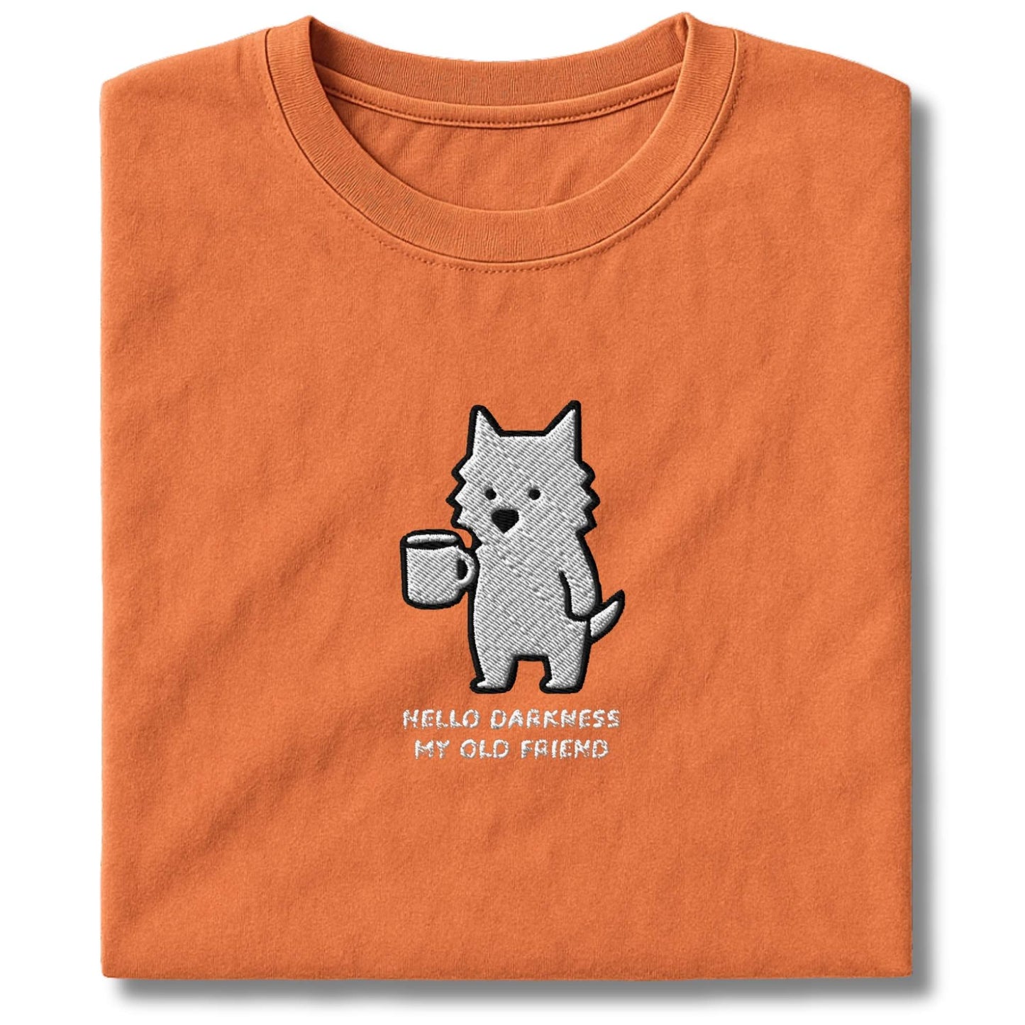 Embroidered Westie Hello Darkness T-Shirt