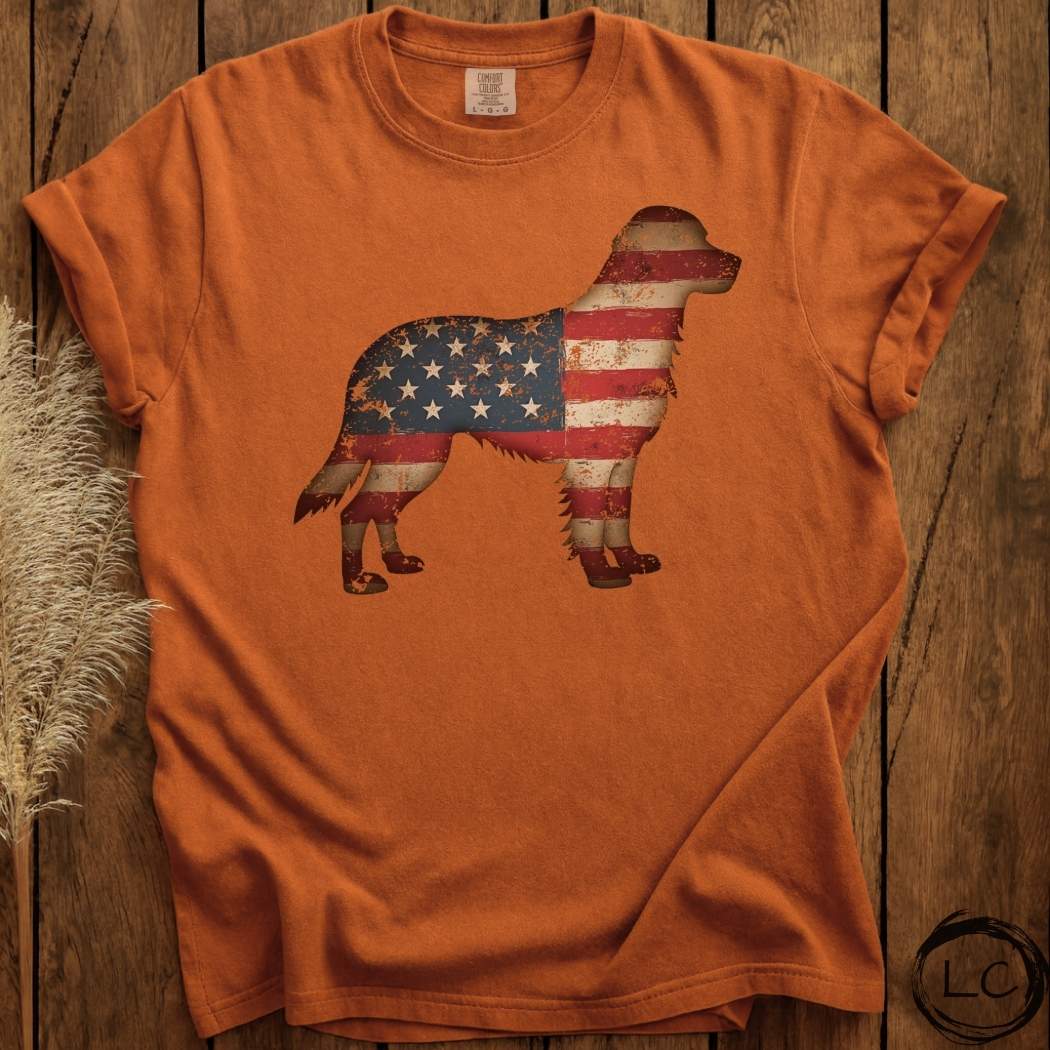 Patriotic Golden Retriever T-Shirt