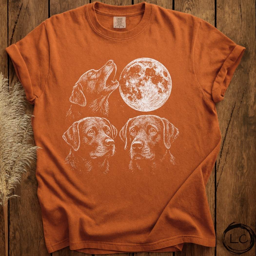 Three Labrador Retriever Moon T-Shirt