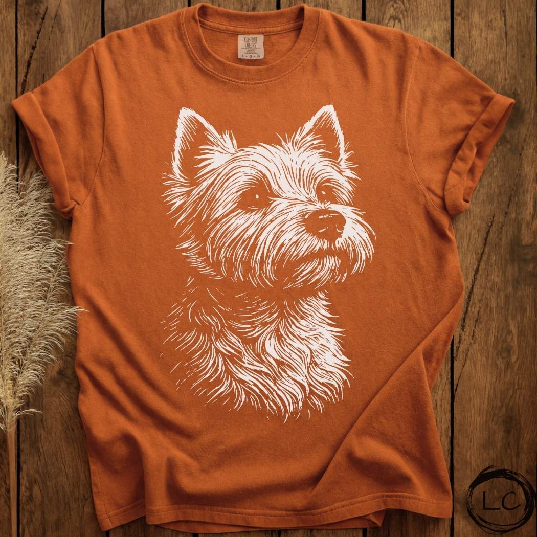 Westie Line Print T-Shirt