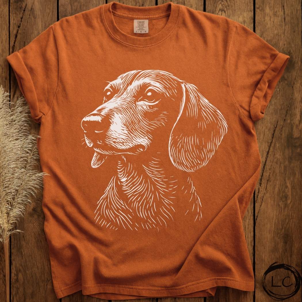 Dachshund Line Print T-Shirt