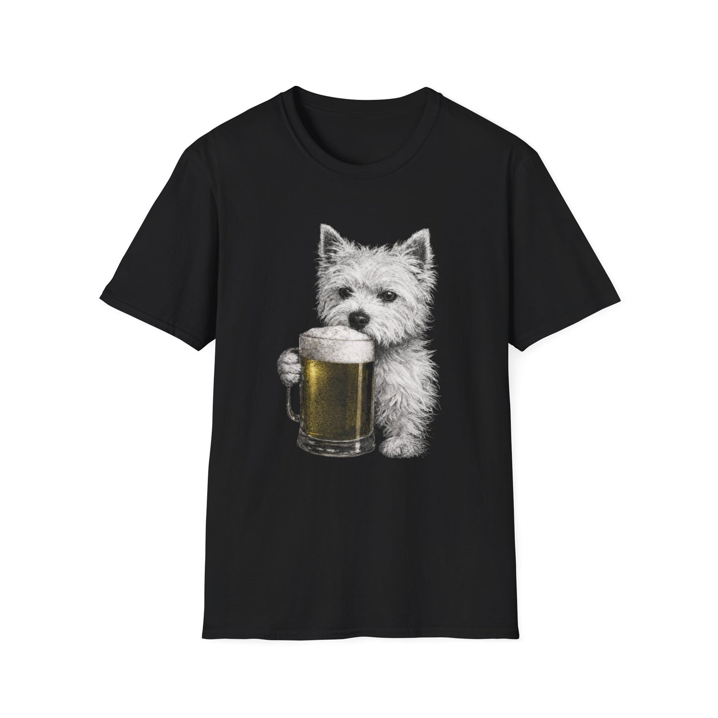 Westie With Beer Tee