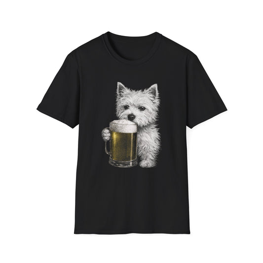 Westie With Beer Tee