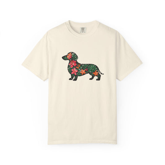 Floral Dachshund T-Shirt