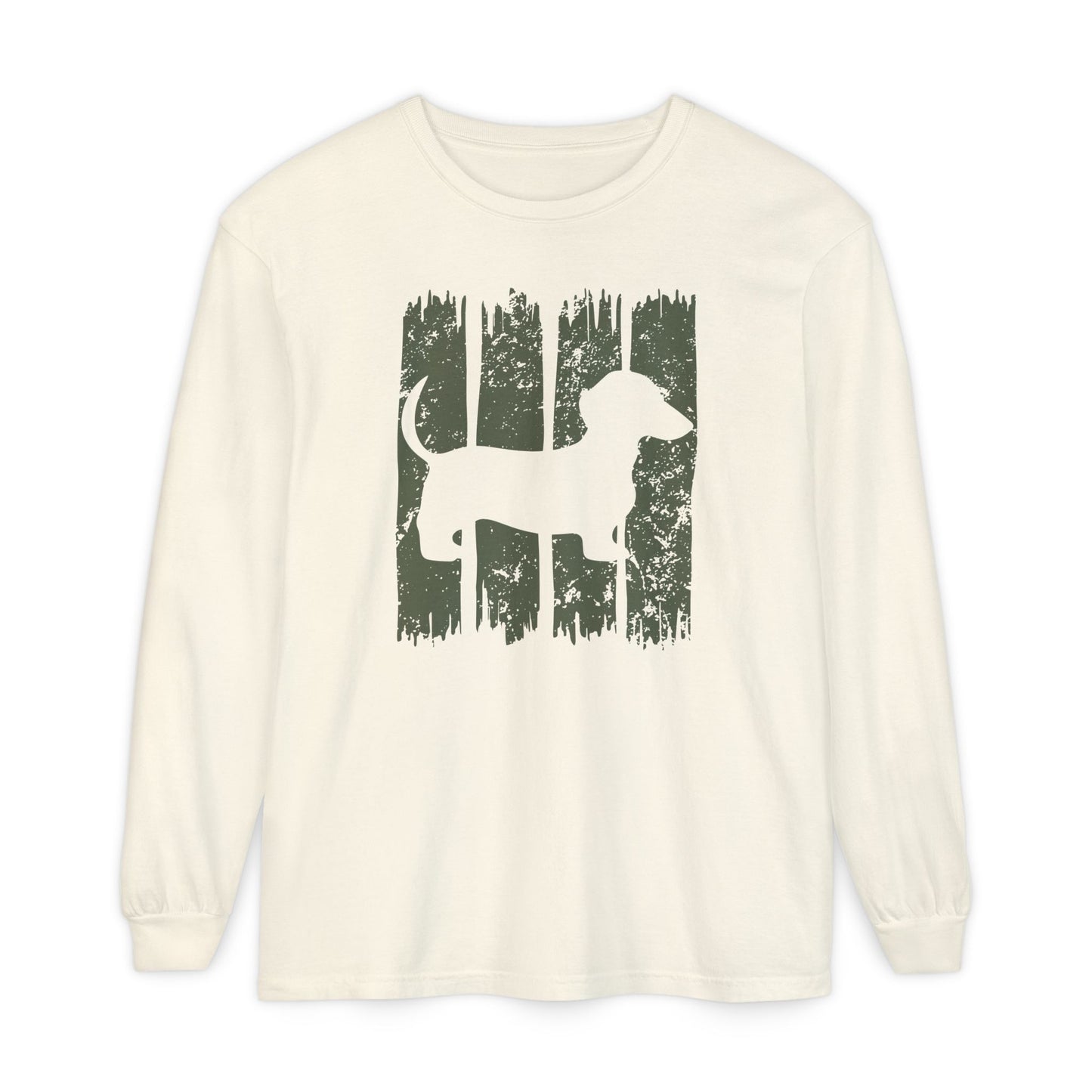 Dachshund Down Stroke Long Sleeve T-Shirt