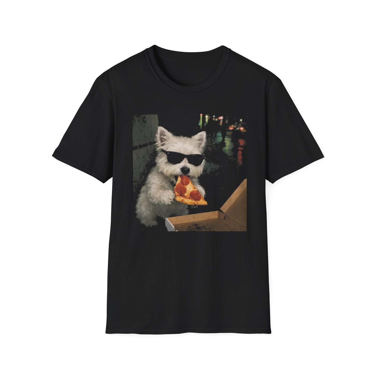 Westie Enjoying Pizza Tee