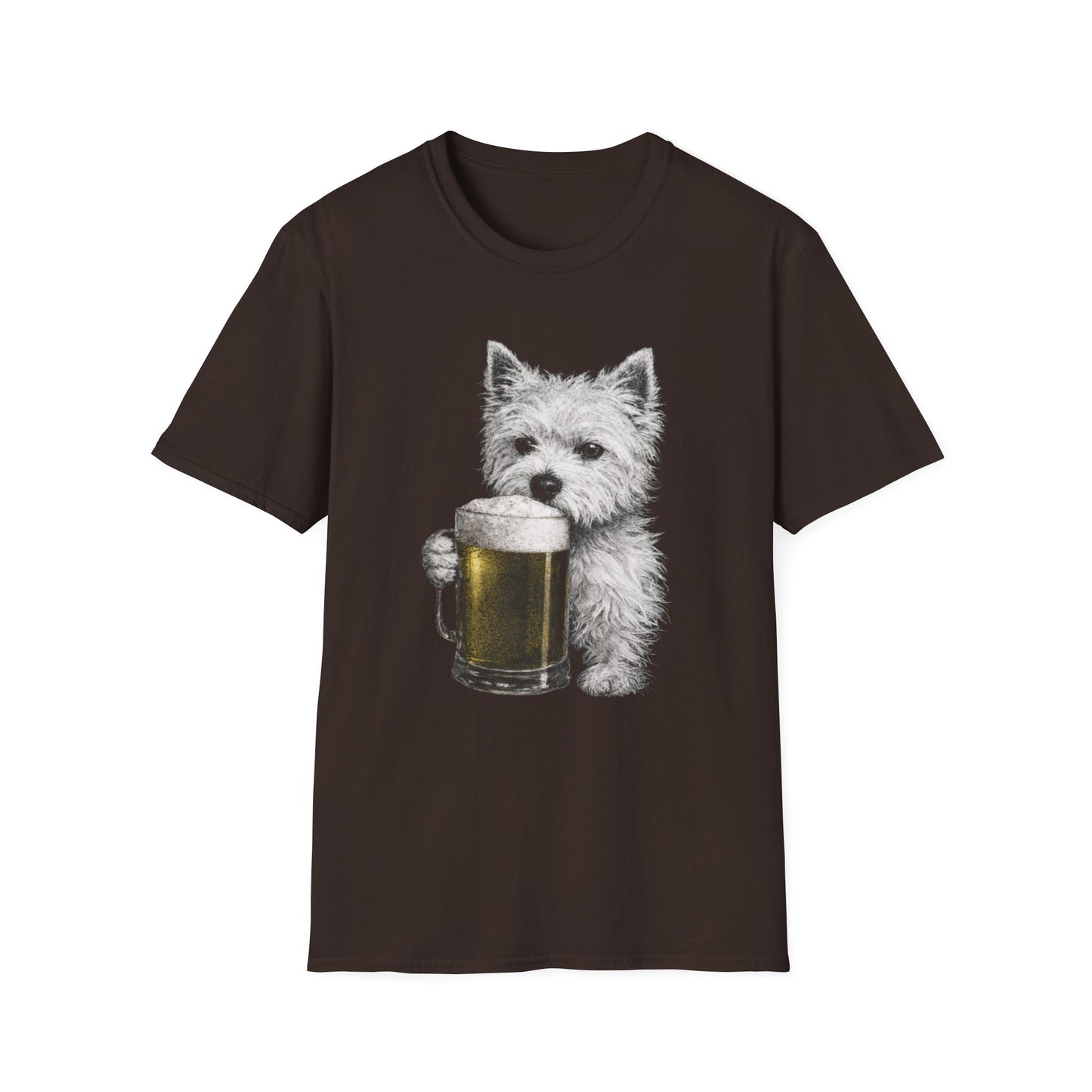 Westie With Beer Tee