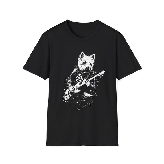 Westie Rocking Guitar Tee