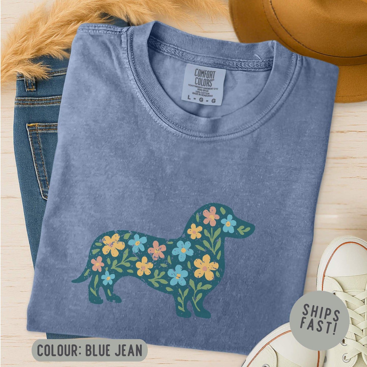 Flower Dachshund T-Shirt