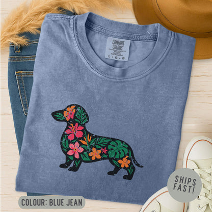 Floral Dachshund T-Shirt