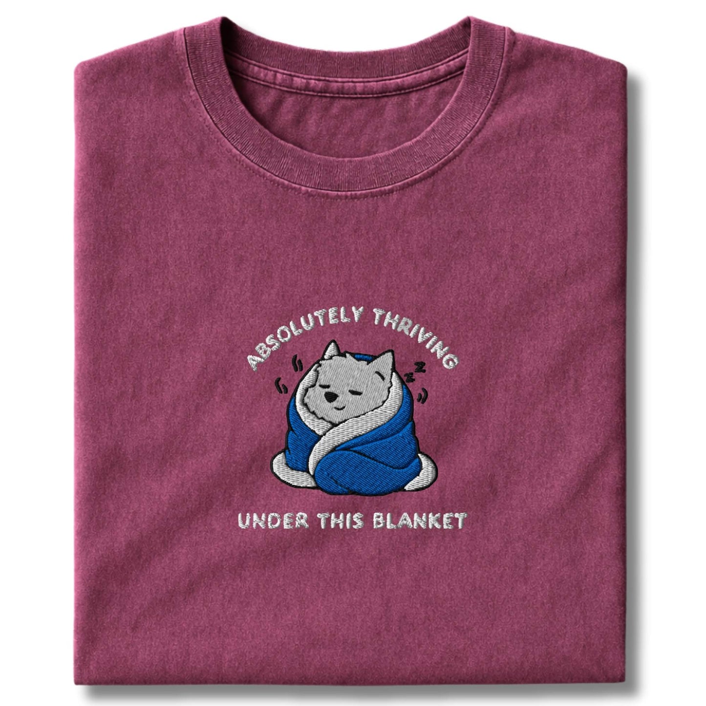 Embroidered Westie In Blanket T-Shirt